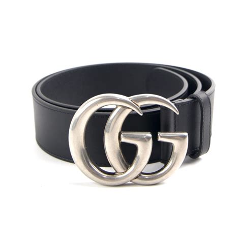 black gucci belt with silver buckle|black gucci belt with buckle.